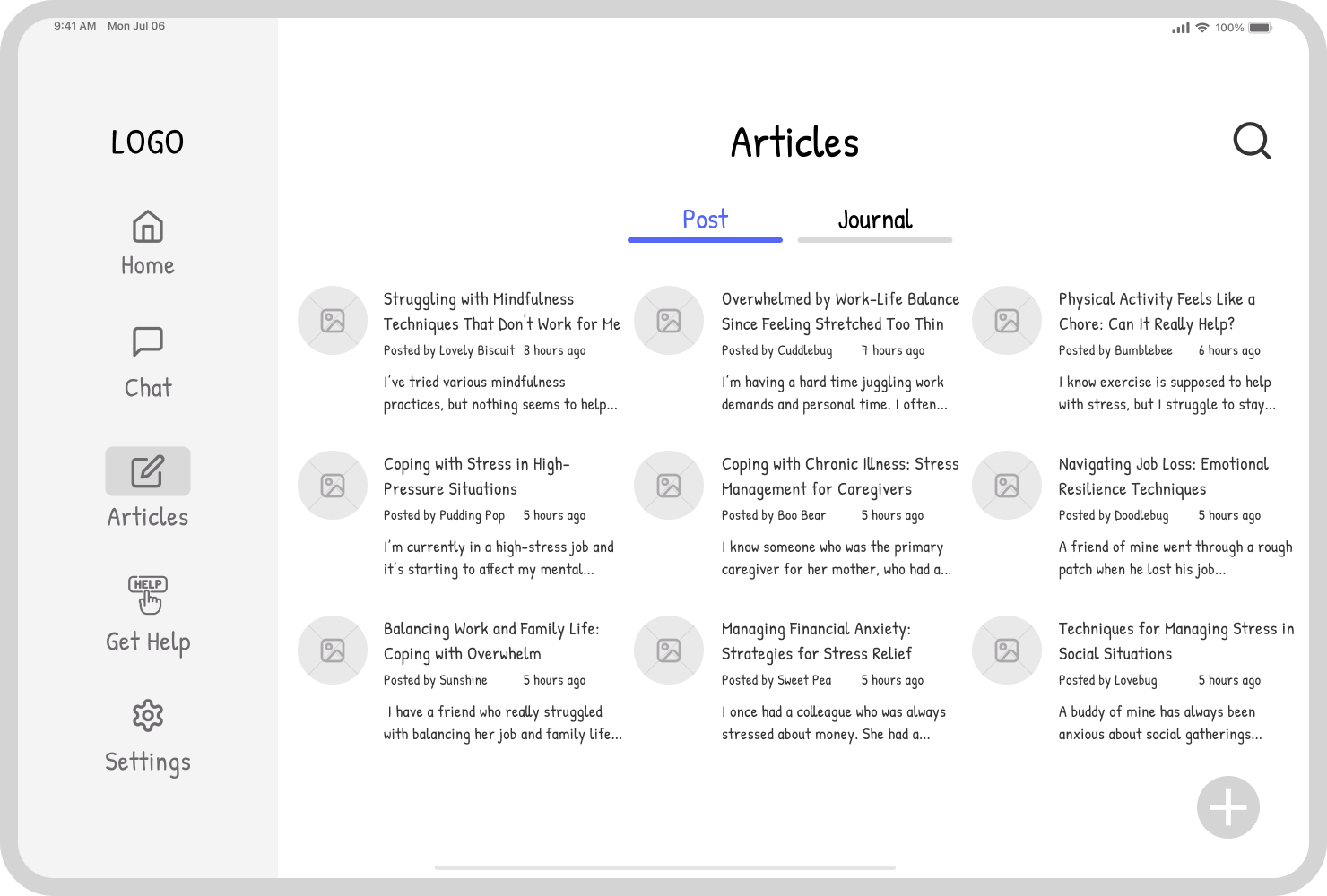 Low-Fidelity Wireframes